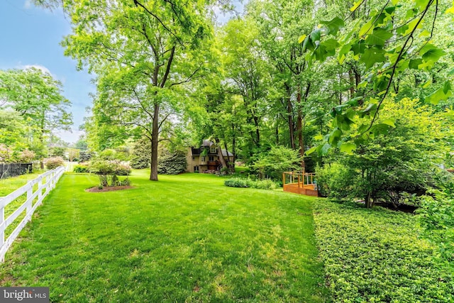 2930 Fox Mill Rd, Oak Hill, VA 20171 - view of yard with a wooden deck