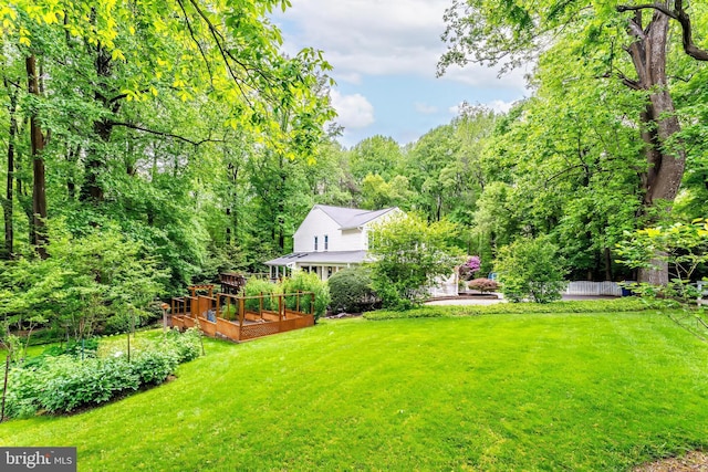 2930 Fox Mill Rd, Oak Hill, VA 20171 - view of green lawn with a vegetable garden and a forest view