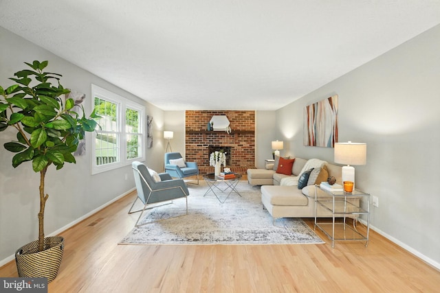 6 Ivywood Ct, Silver Spring, MD 20904 - living room featuring wood finished floors and a fireplace