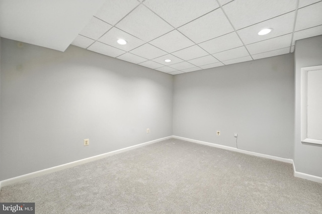6 Ivywood Ct, Silver Spring, MD 20904 - carpeted empty room with recessed lighting and a drop ceiling