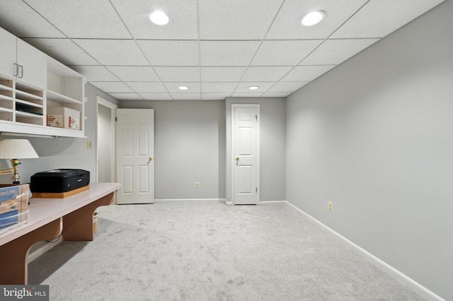 6 Ivywood Ct, Silver Spring, MD 20904 - unfurnished office with carpet floors, recessed lighting, and a drop ceiling
