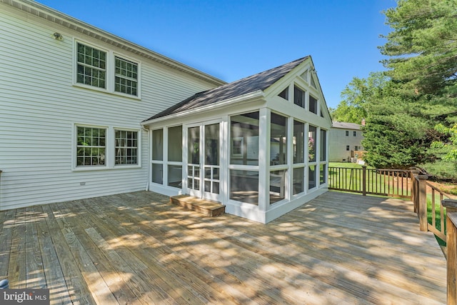 6 Ivywood Ct, Silver Spring, MD 20904 - deck featuring a sunroom