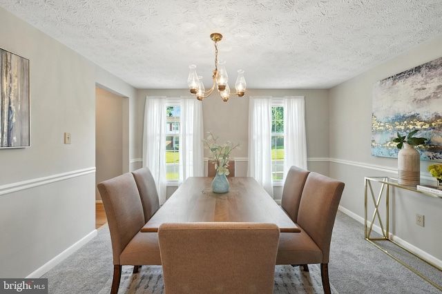 6 Ivywood Ct, Silver Spring, MD 20904 - carpeted dining space featuring a chandelier, healthy amount of natural light, and a textured ceiling