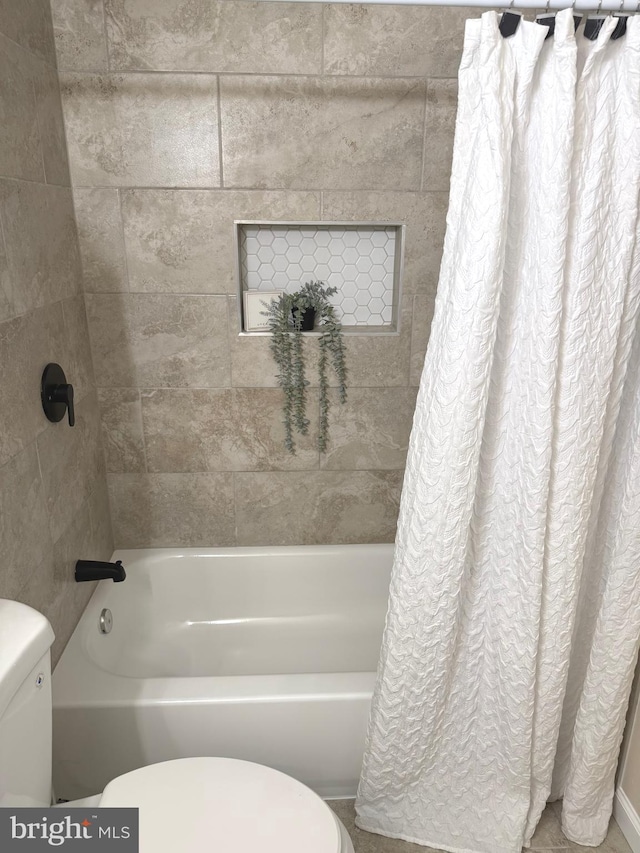 3502 Blue Coat Rd, Baltimore, MD 21236 - full bathroom with toilet and shower / bath combo with shower curtain