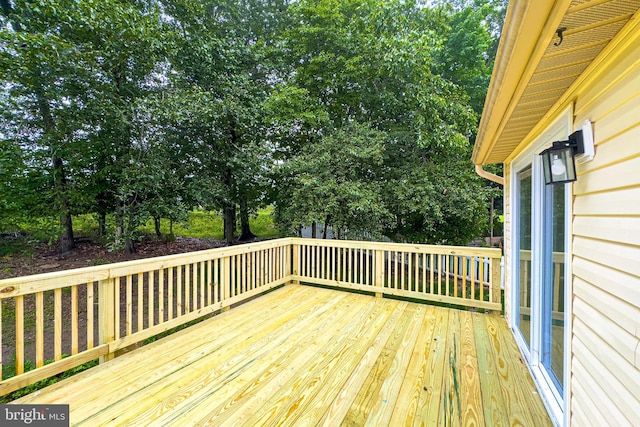 3502 Blue Coat Rd, Baltimore, MD 21236 - deck featuring view of wooded area