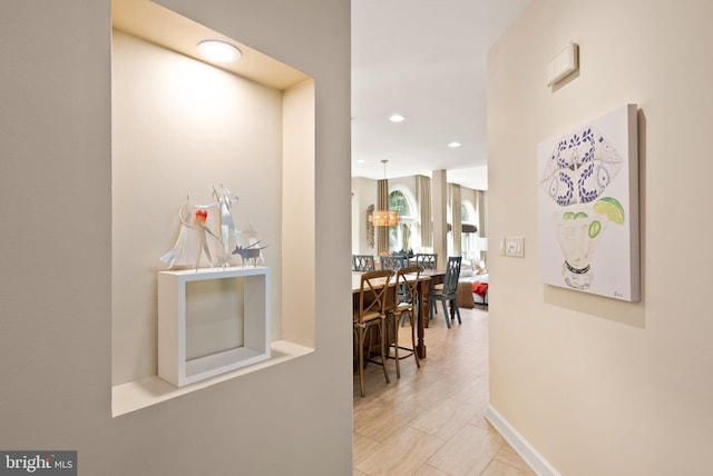 10915 Lamplighter Ln, Potomac, MD 20854 - hallway featuring recessed lighting and a chandelier