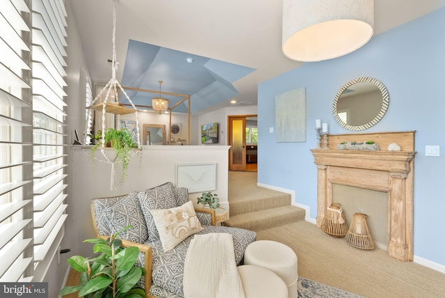 10915 Lamplighter Ln, Potomac, MD 20854 - living area with carpet flooring and baseboards