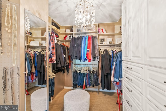10915 Lamplighter Ln, Potomac, MD 20854 - spacious closet with carpet flooring and a chandelier