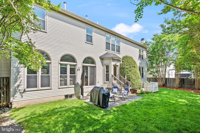 10915 Lamplighter Ln, Potomac, MD 20854 - rear view of property featuring a patio area and a chimney