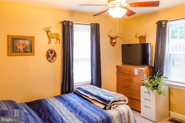 556 Hillcrest Rd, York, PA 17403 - bedroom featuring light carpet and a ceiling fan