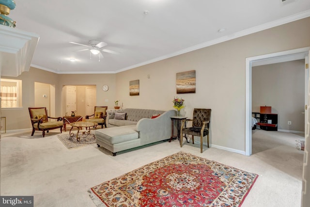 20810 Noble Ter Unit 104, Sterling, VA 20165 - living area featuring carpet floors, ceiling fan, and crown molding