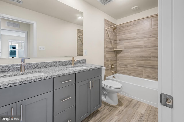 11466 Mesa Verde Ct, White Plains, MD 20695 - full bathroom with double vanity and bathtub / shower combination