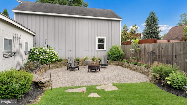 16 E Jefferson St, Newtown, PA 18940 - view of patio featuring a fire pit