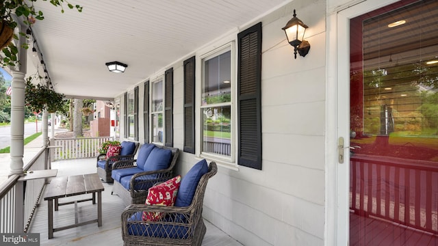 16 E Jefferson St, Newtown, PA 18940 - covered porch featuring outdoor lounge area