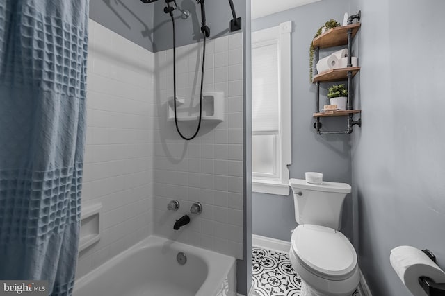 1105 Brown St, Wilmington, DE 19805 - full bathroom featuring shower / bath combo and tile patterned floors