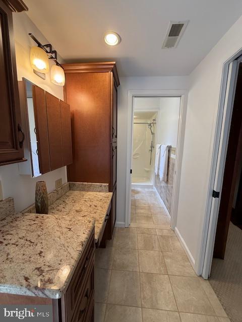 203 W Weymouth Rd, Vineland, NJ 08360 - bathroom with vanity, recessed lighting, and tile patterned flooring