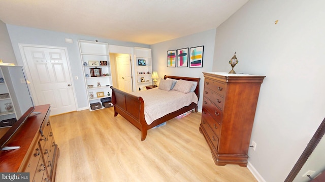 960 Fell St Unit 609, Baltimore, MD 21231 - bedroom featuring light wood-style floors and baseboards