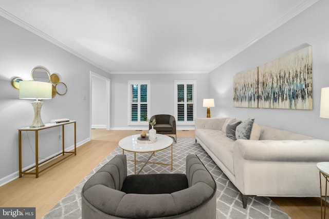 12779 Lost Creek Ct, Manassas, VA 20112 - living area featuring wood finished floors and ornamental molding