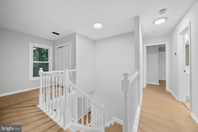 12779 Lost Creek Ct, Manassas, VA 20112 - corridor featuring an upstairs landing and wood finished floors