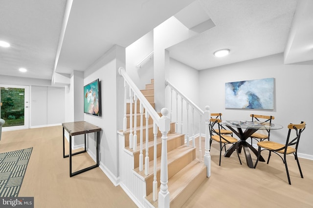 12779 Lost Creek Ct, Manassas, VA 20112 - staircase featuring wood finished floors and recessed lighting
