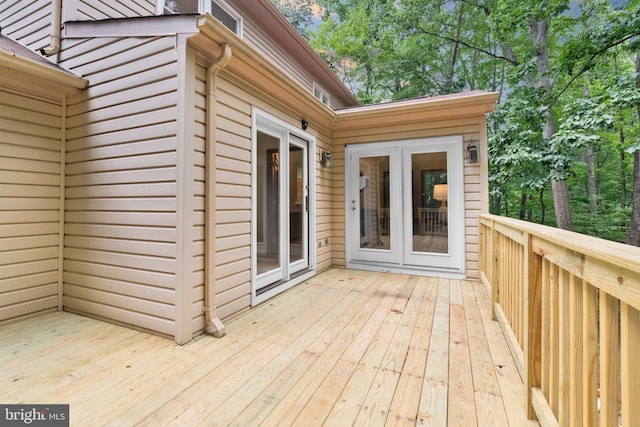 12779 Lost Creek Ct, Manassas, VA 20112 - wooden deck with french doors
