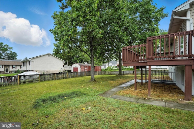 9884 Bird River Rd, Baltimore, MD 21220 - fenced backyard with a wooden deck and a residential view