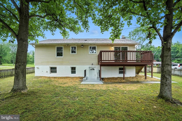 9884 Bird River Rd, Baltimore, MD 21220 - rear view of house with a deck