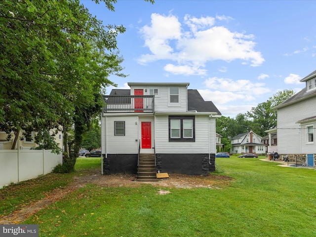 3708 Mohawk Ave, Baltimore, MD 21207 - view of front facade with a balcony and entry steps