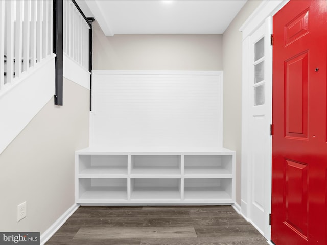 3708 Mohawk Ave, Baltimore, MD 21207 - mudroom with dark wood-style floors and baseboards