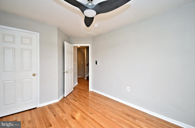316 Wheatfield Cir, Hatfield, PA 19440 - unfurnished bedroom featuring light wood-style flooring and a ceiling fan