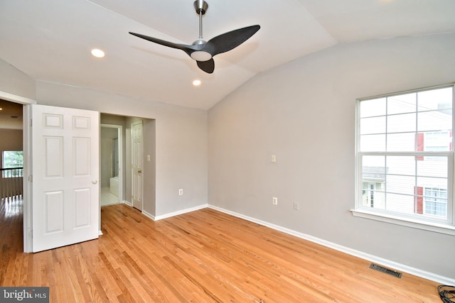 316 Wheatfield Cir, Hatfield, PA 19440 - unfurnished bedroom with lofted ceiling, light wood-style floors, and recessed lighting