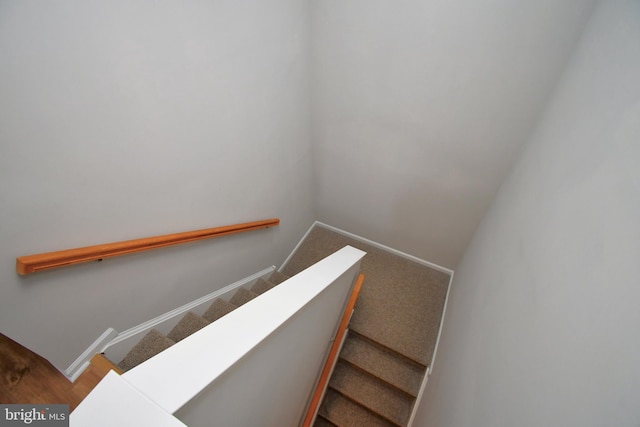 316 Wheatfield Cir, Hatfield, PA 19440 - stairway featuring baseboards and wood finished floors