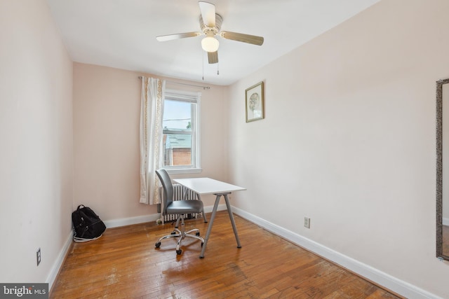 6604 Altamont Ave, Baltimore, MD 21228 - office featuring ceiling fan and hardwood / wood-style flooring