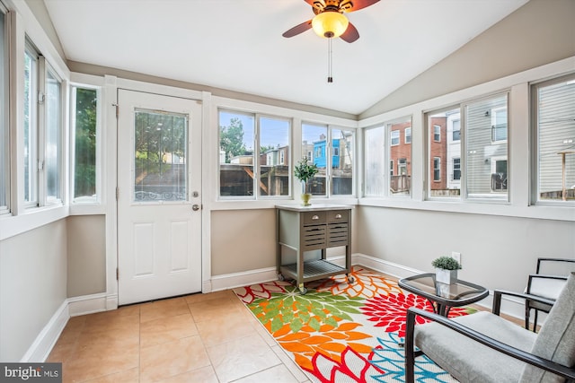 609 Elliott St NE, Washington, DC 20002 - sunroom / solarium featuring plenty of natural light, vaulted ceiling, and tile patterned floors