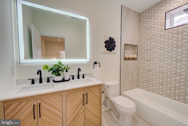 921 S Conestoga St, Philadelphia, PA 19143 - bathroom featuring double vanity and tub / shower combination