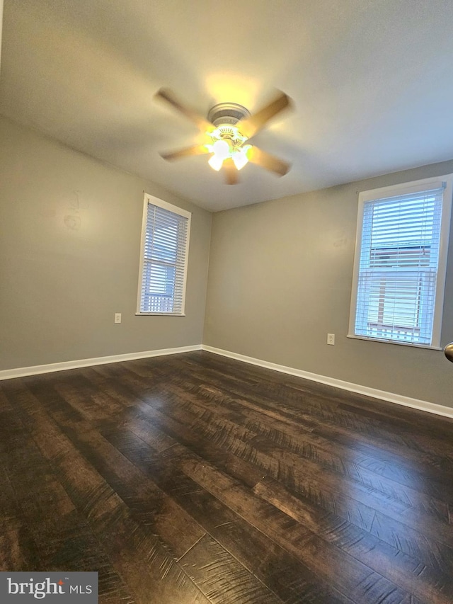 18 N 5th St, Columbia, PA 17512 - empty room with ceiling fan and dark wood-type flooring