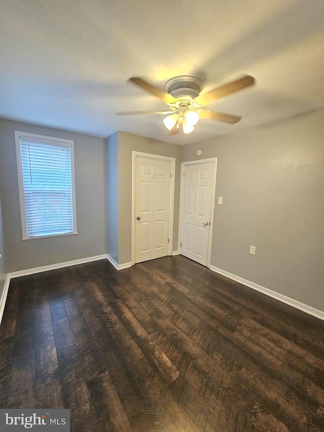 18 N 5th St, Columbia, PA 17512 - empty room featuring dark wood-style flooring and ceiling fan