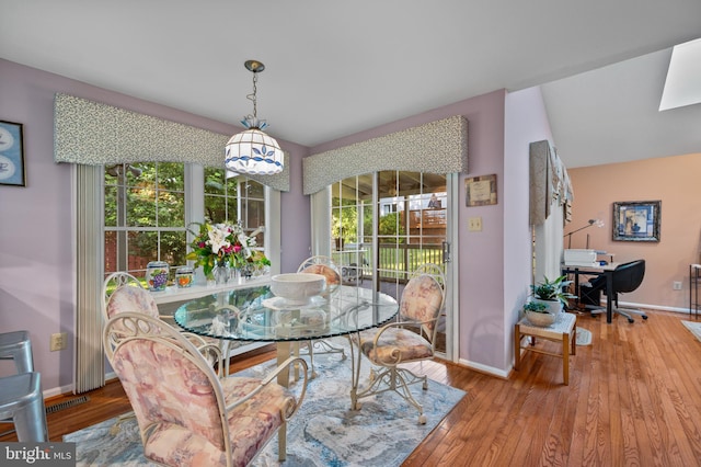 12330 Needlepine Ter, Silver Spring, MD 20904 - dining room with hardwood / wood-style floors, a desk, and a chandelier