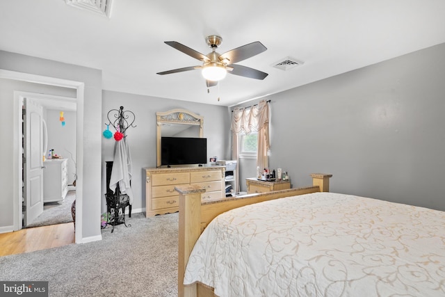 566 S Old Middletown Rd, Media, PA 19063 - bedroom featuring light colored carpet and ceiling fan