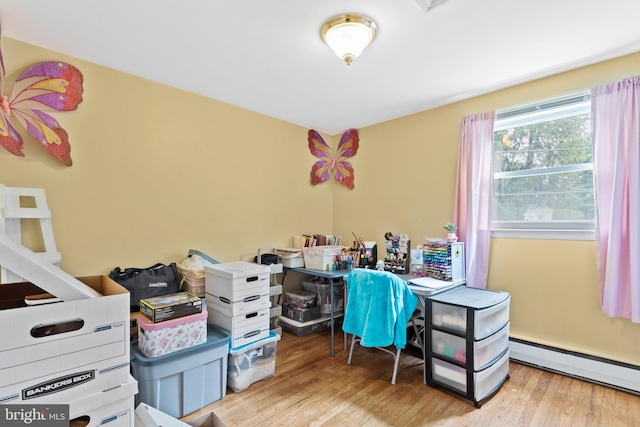 566 S Old Middletown Rd, Media, PA 19063 - office with baseboard heating and light wood-style floors