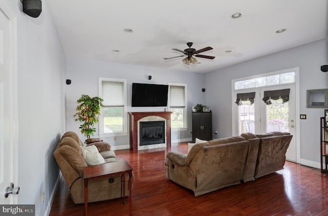 415 Grape St, Hammonton, NJ 08037 - living area featuring plenty of natural light, wood finished floors, and recessed lighting