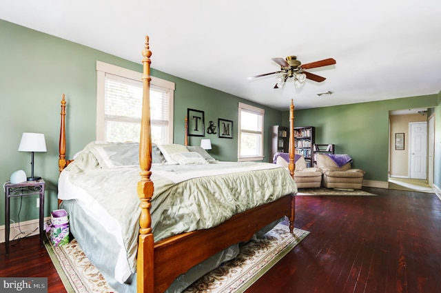 415 Grape St, Hammonton, NJ 08037 - bedroom featuring hardwood / wood-style floors and a ceiling fan