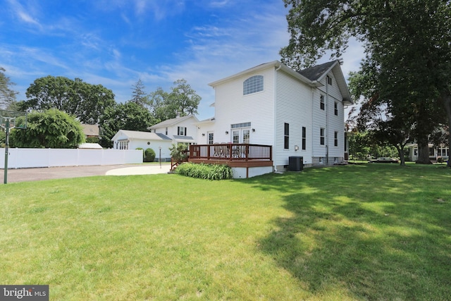 415 Grape St, Hammonton, NJ 08037 - rear view of house with a deck
