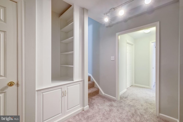 319 Chestertown St, Gaithersburg, MD 20878 - corridor featuring light colored carpet and built in features