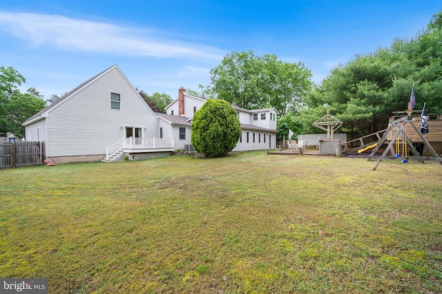 199 Cox Ave, West Creek, NJ 08092 - view of yard with a deck and a playground