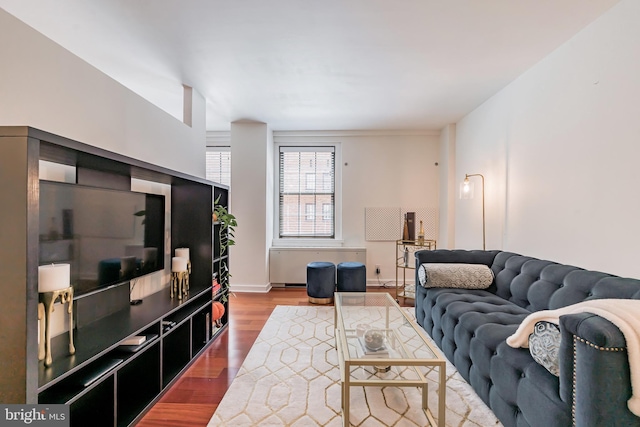 219 S 18th St Unit 1522, Philadelphia, PA 19103 - living area featuring wood finished floors
