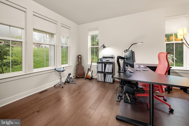5635 Saucon Ridge Rd, Coopersburg, PA 18036 - home office featuring wood-type flooring and baseboards