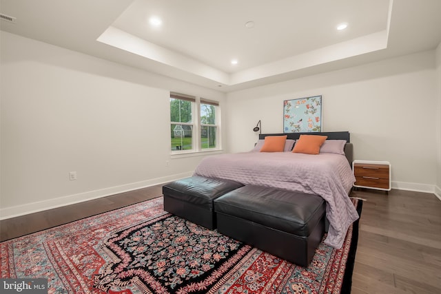 5635 Saucon Ridge Rd, Coopersburg, PA 18036 - bedroom with wood finished floors, recessed lighting, and a raised ceiling