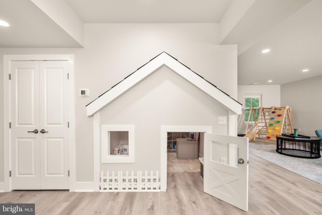 5635 Saucon Ridge Rd, Coopersburg, PA 18036 - interior space featuring light wood-type flooring, recessed lighting, and stairway