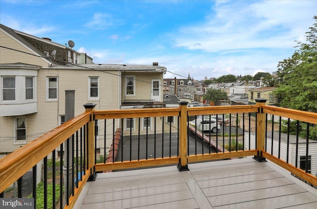 446 S 15th St, Reading, PA 19602 - wooden terrace featuring a residential view